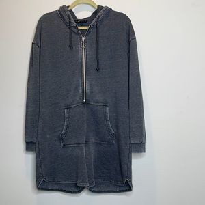 Soncy Gray Sweatshirt Hoodie Shorts Romper